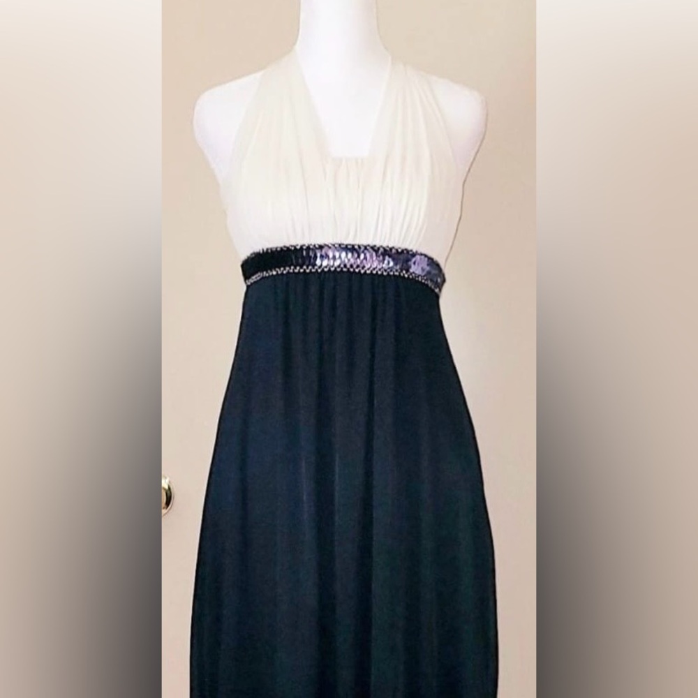 Sweet & Storm dress size Small navy and ivory